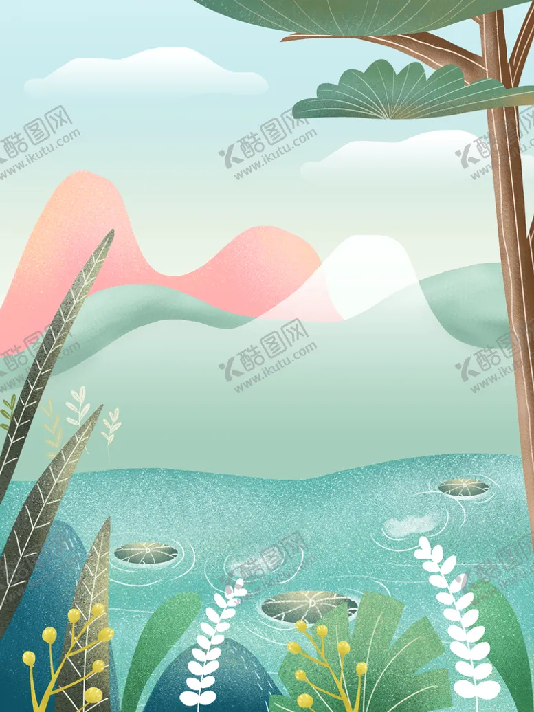 编号：86940209210937187162【酷图网】源文件下载-立夏玩水背景