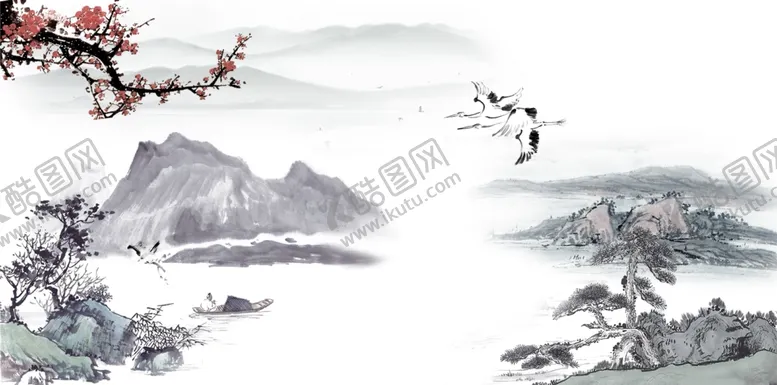 编号：39519905071039464592【酷图网】源文件下载-水墨梅花