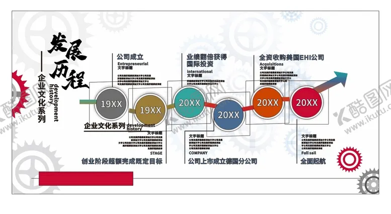 编号：13892912041450393038【酷图网】源文件下载-企业发展历程文化墙