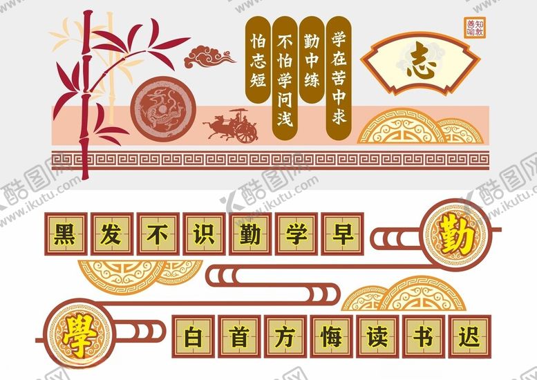 编号：10082704132310153626【酷图网】源文件下载-形象墙模板校园文化墙