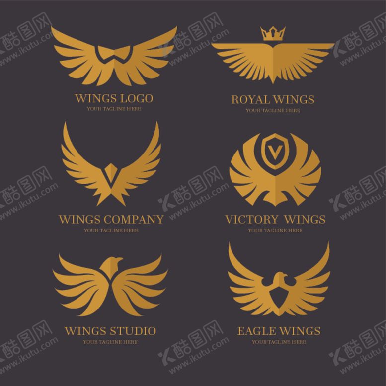 编号：19708707031943316346【酷图网】源文件下载-翅膀logo