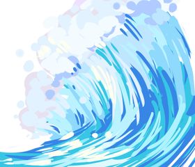 浪花海夏天中国风