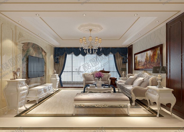 编号：46029510291636172138【酷图网】源文件下载-欧式轻奢家装效果图