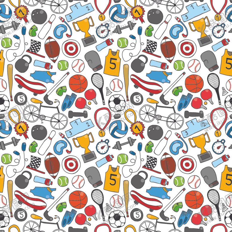 编号：82876709190234049846【酷图网】源文件下载-运动主题涂鸦素材