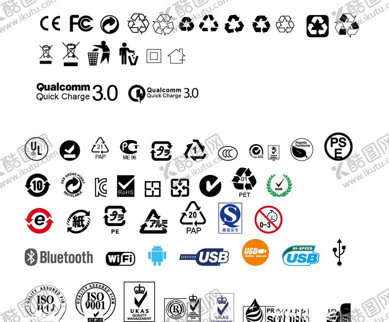 编号：58769809240009236314【酷图网】源文件下载-常用标志图标