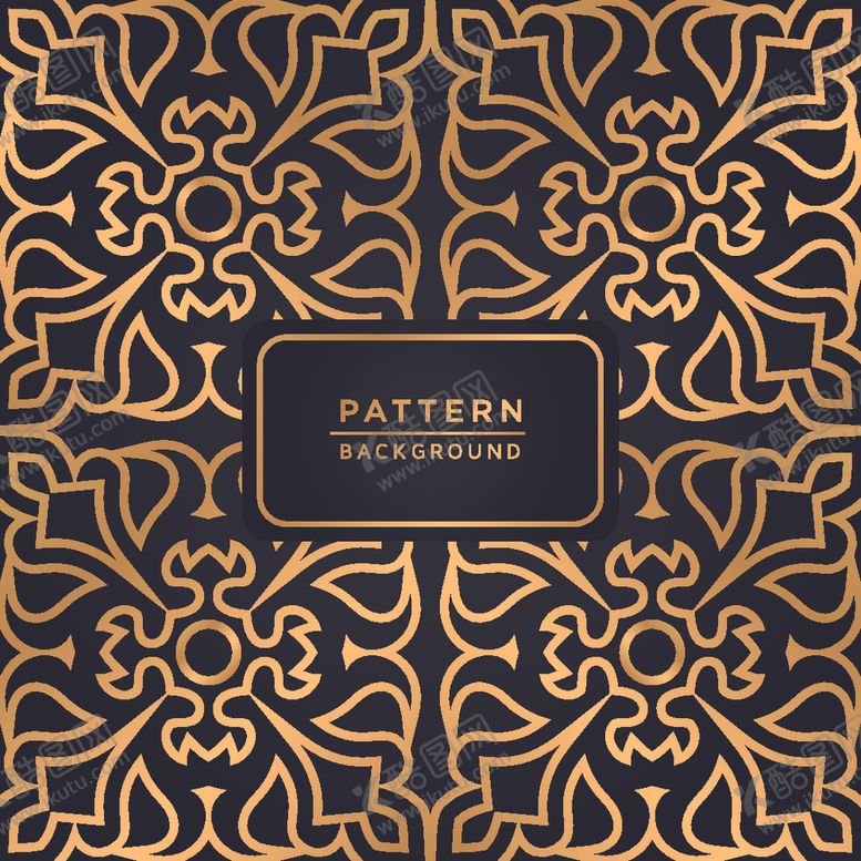 编号：87053510020857516471【酷图网】源文件下载-金色连续花纹