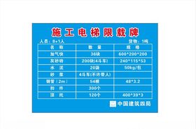 施工电梯限载标识牌