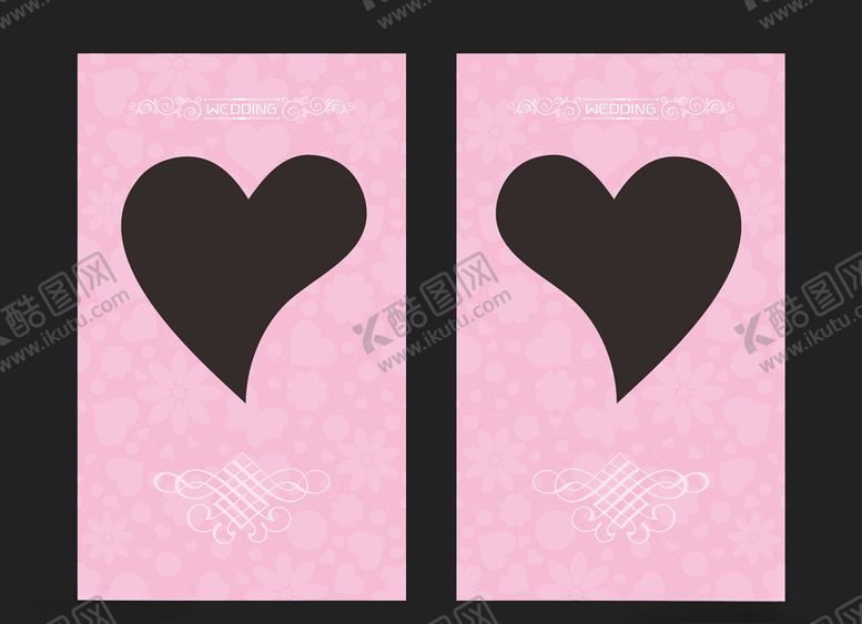 编号：54732609211500139717【酷图网】源文件下载-粉色婚礼心型展板