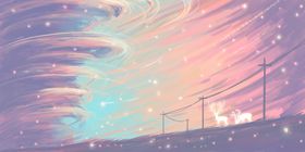 天空梦幻合成海报素材