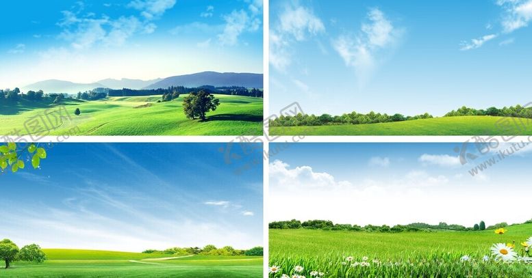 编号：20582211200408029817【酷图网】源文件下载-蓝天白云草地