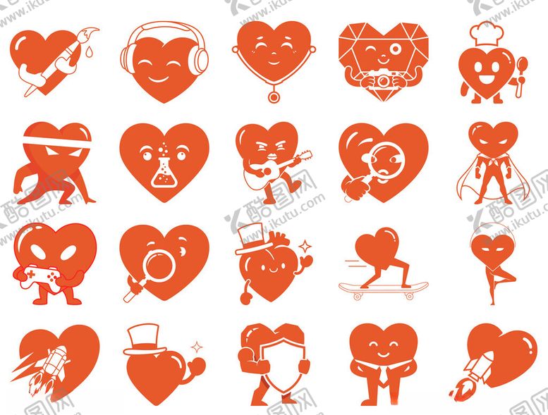 编号：48515404162232417063【酷图网】源文件下载-爱心图案