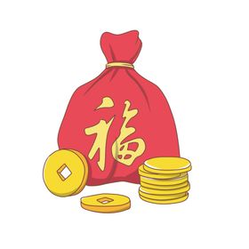 金币福袋插画