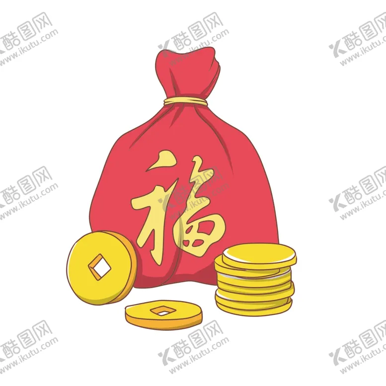 编号：16118806151505242369【酷图网】源文件下载-金币福袋插画
