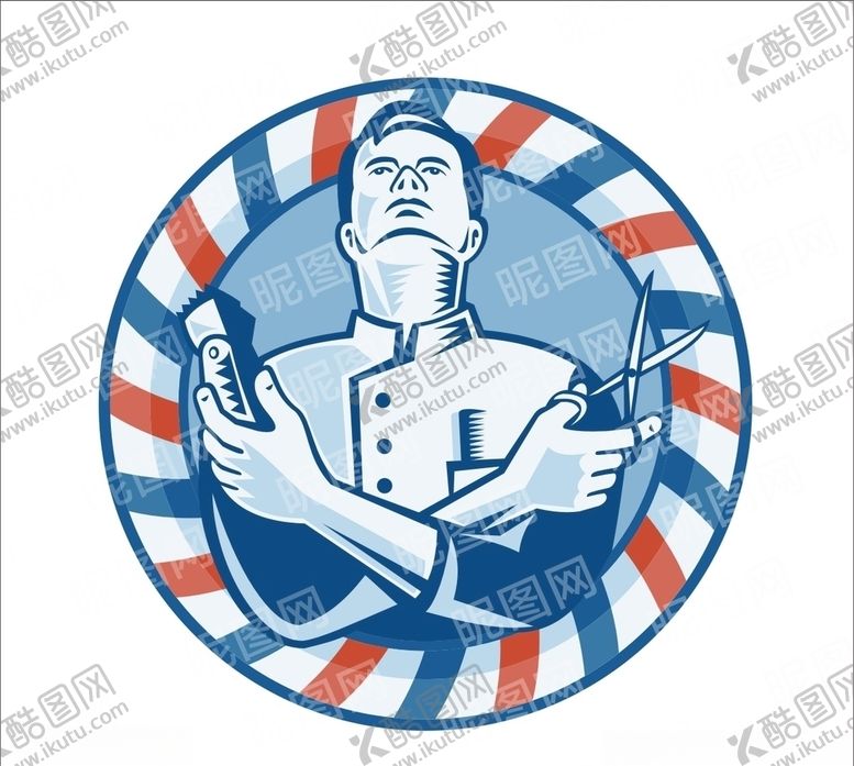 编号：35612409231156059630【酷图网】源文件下载-理发店标志