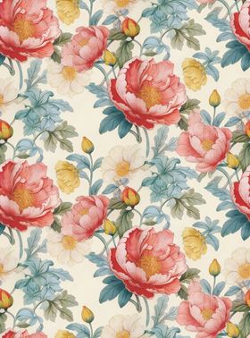 花卉图案绚丽多彩的花卉世界