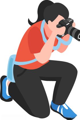 摄影师自由照相机卡通人物