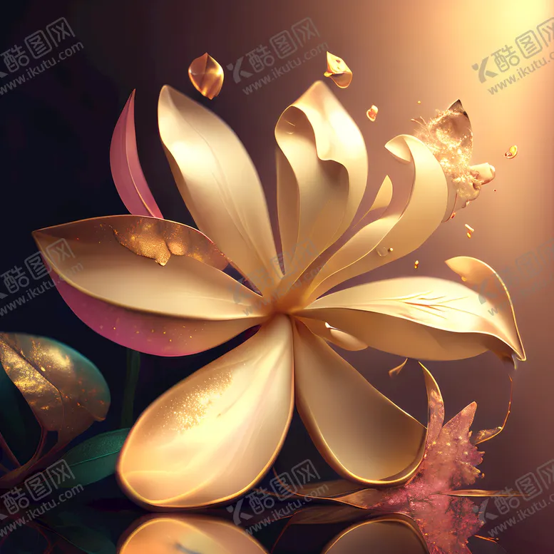编号：21077810211226244804【酷图网】源文件下载-金色栀子花