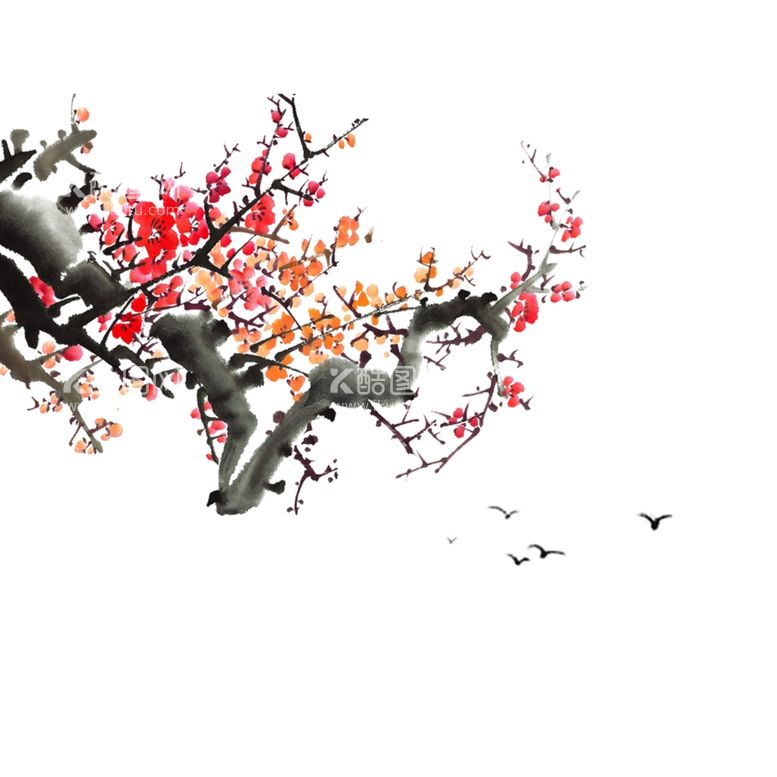 编号：35717511272051046151【酷图网】源文件下载-水墨梅花