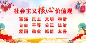 核心价值观党建展板社会主义海报社会主义设计