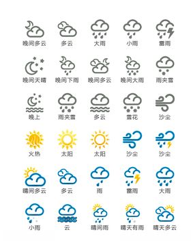 天气符号UI矢量小图标