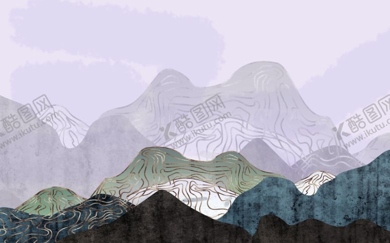 编号：98700209240229374649【酷图网】源文件下载-水墨画背景墙