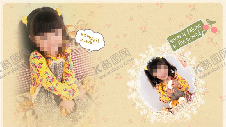 编号：54719406300830389610【酷图网】源文件下载-童年儿童周岁纪念相册PSD模板