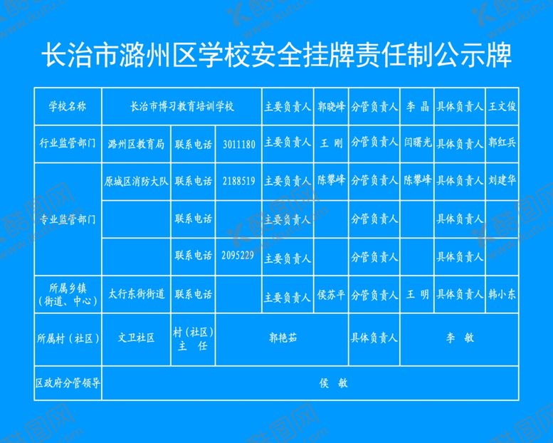 编号：88796710052352078089【酷图网】源文件下载-责任公示牌