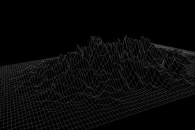 抽象网格山丘地形
