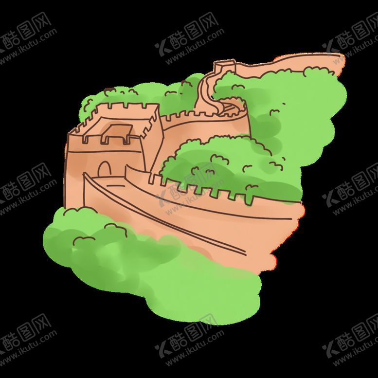 编号：74813110142159254443【酷图网】源文件下载-长城卡通插画