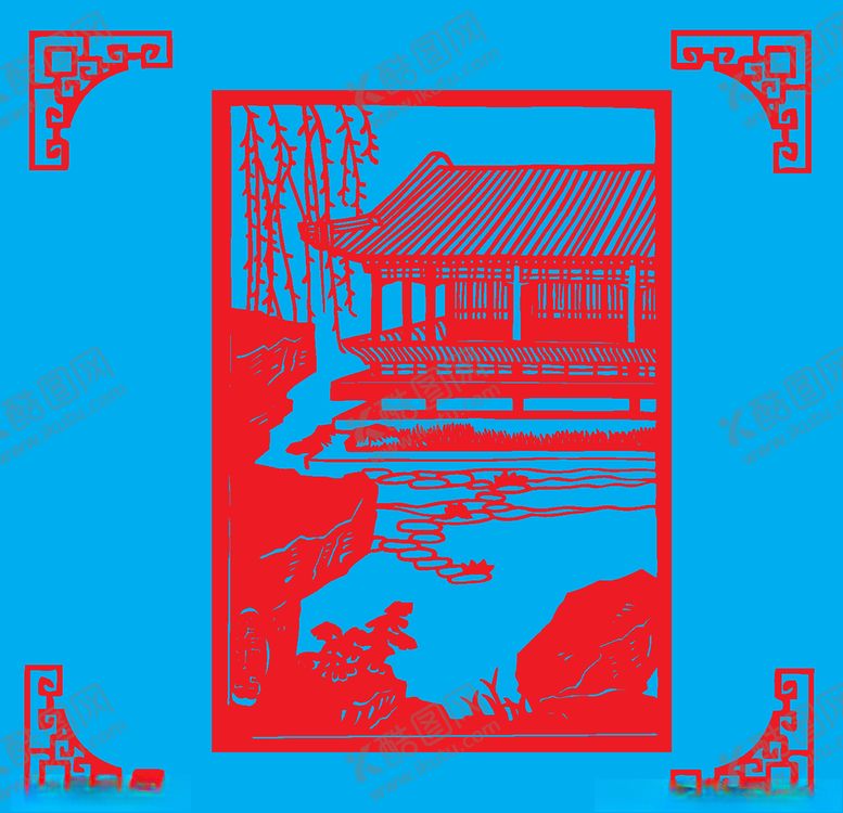 编号：44960809132002518445【酷图网】源文件下载-风景剪纸