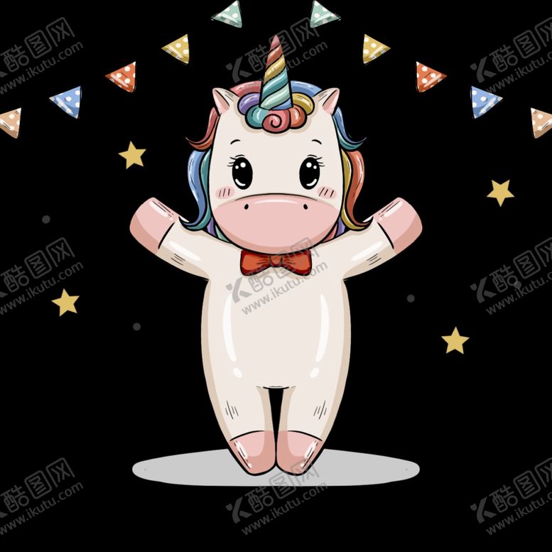 编号：38298909160259107994【酷图网】源文件下载-独角兽卡通动漫插画
