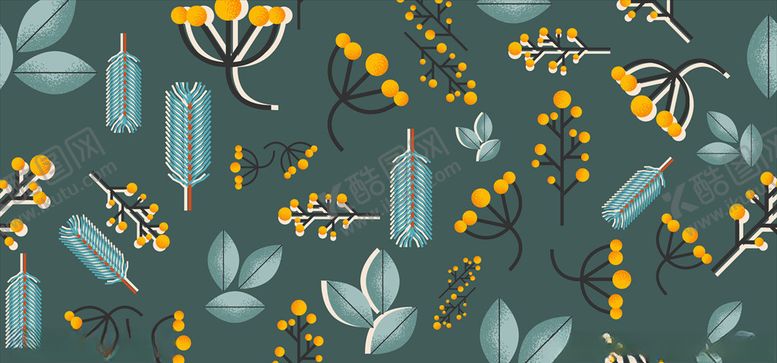 编号：74739909301855134440【酷图网】源文件下载-树叶印花