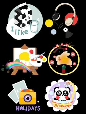 可爱卡通logo系列素材
