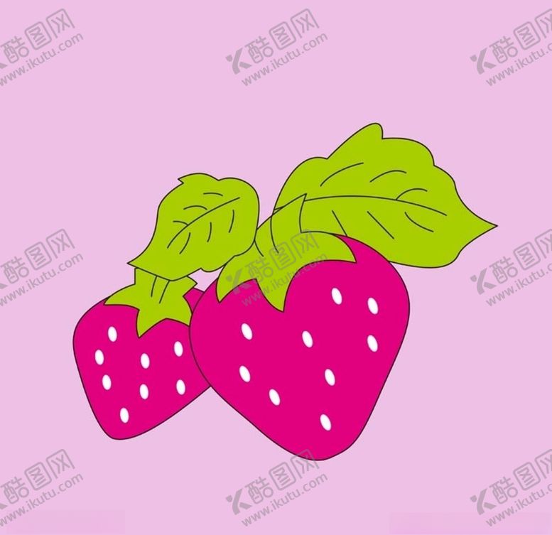 编号：54649810241343236572【酷图网】源文件下载-草莓卡通水果儿童矢量