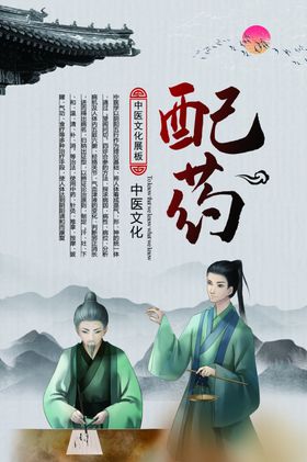 中医人物传统复古海报素材