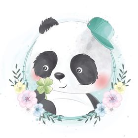 温馨浪漫动物插画