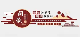 阅读文化墙学校室校园