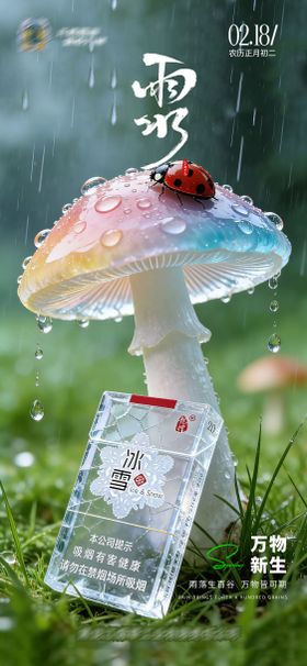 雨水节气海报过年