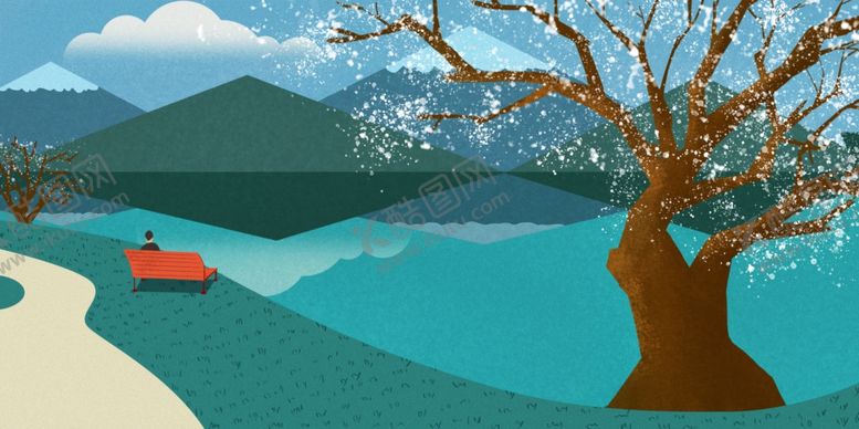 编号：23674510010507235274【酷图网】源文件下载-唯美风景创意插画