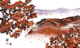 水墨古典图装饰壁画山国画挂画