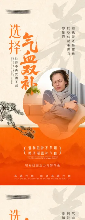 气血养生宣传海报