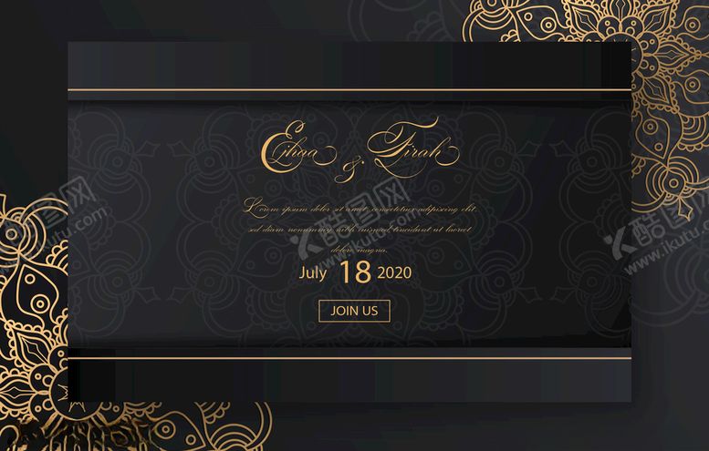 编号：74823710142253197661【酷图网】源文件下载-暗色华丽卡片