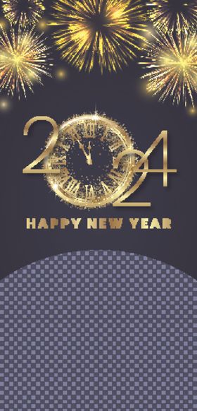 2024新年海报龙年海报邀请函春春节封套