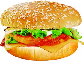 汉堡面包食物实物