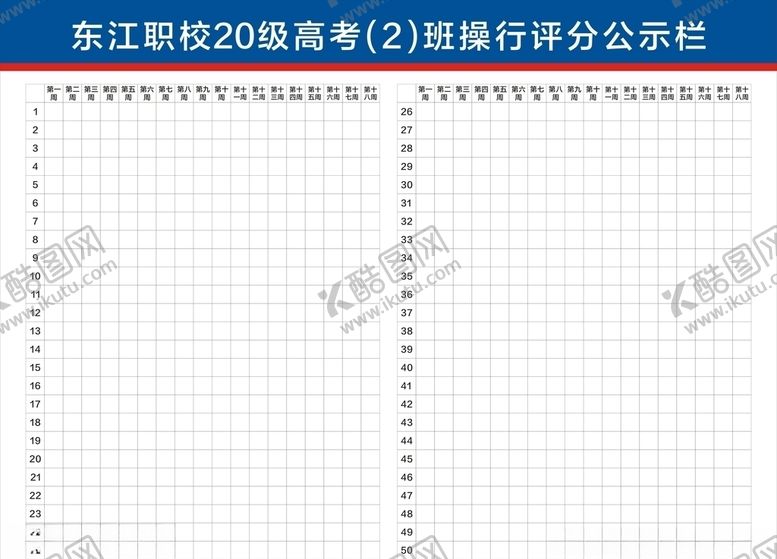 编号：70408005090055079950【酷图网】源文件下载-操行评分公示牌