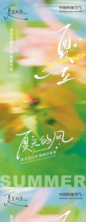 夏至插画海报