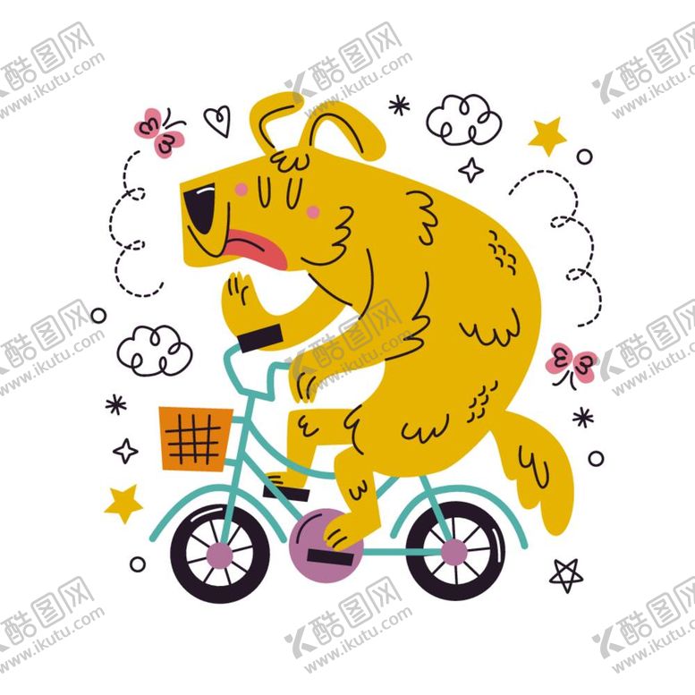 编号：96089112051701357761【酷图网】源文件下载-可爱手绘动物插图