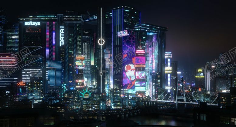 编号：91776206250532219876【酷图网】源文件下载-城市夜景建筑插画背景