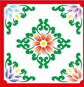 藏式花纹素材