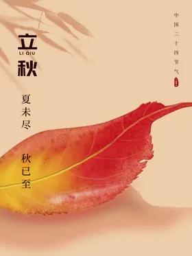 立秋地产分一叶知挂画季